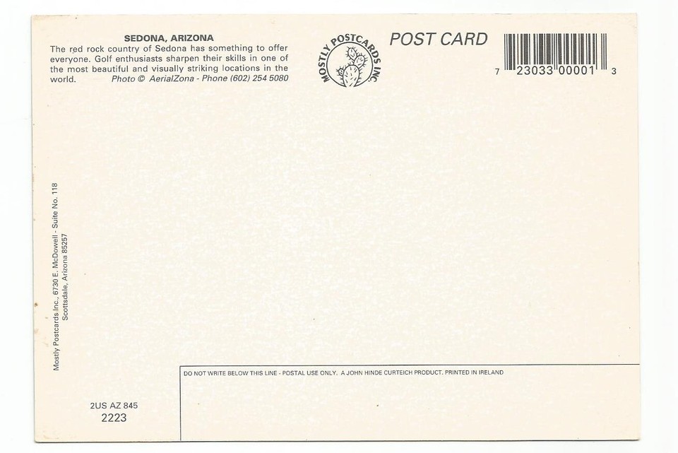 Sedona Arizona AZ Postcard Aerial eBay