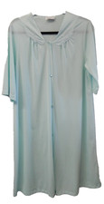 Vintage Vassarette light blue Robe Nightgown Womens sz Med Made in USA
