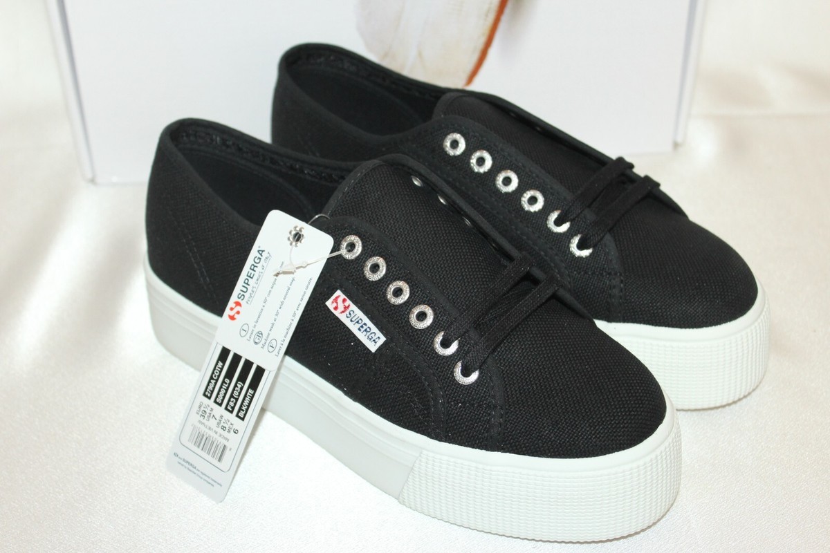 Tennis Shoes People's Shoes Of Italy NEW NIB! SUPERGA Black