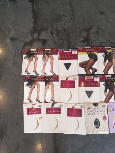 Vintage Hanes Pantyhose Spanx Shaper Size AB Black Tan Sheer Lot Of 17 - Picture 2 of 14