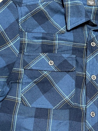 Outdoor Research Men’s Size Medium Blue Plaid Flannel Long Sleeve Button Up OR - Picture 4 of 9