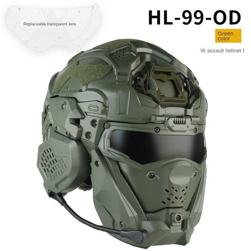 Casco táctico de asalto de caza con auriculares antiniebla ventilador gafas máscara 1*juego - Imagen 19 de 22