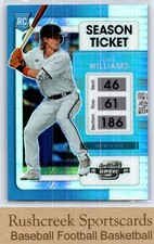 2022 Panini Chronicles #20 Luke Williams /299 RC Rookie Contenders Optic Hyper
