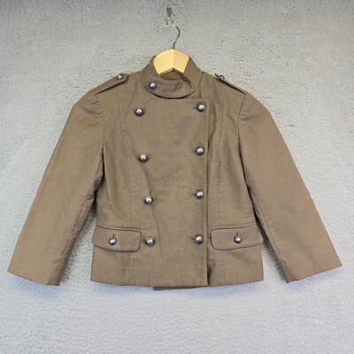 Thorn by Nancy Rose Blazers Jacket Womens 2 Brown Moto Cropped Punk Grunge