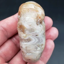 2.61 OZ UNIQUE WHITE TUBER LAKE SUPERIOR AGATE GEMSTONE