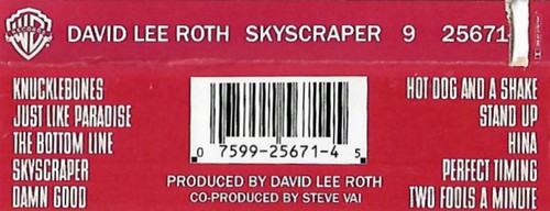 David Lee Roth Skyscraper CASSETTE ALBUM ROCK Hard Rock USA edition - Picture 3 of 11