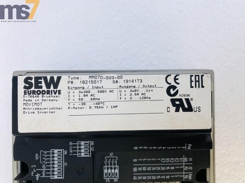 SEW EURODRIVE MM07D-503-00 MOVIMOT DRIVE CONTROL HEAD FREQUENCY INVERTER -NEW #2 - Picture 9 of 9