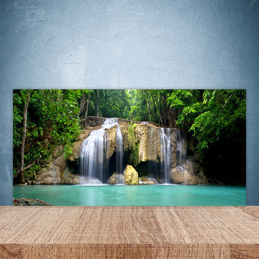 Crédence de cuisine en verre panneau paroi de protection murale 100x50 cm nature
