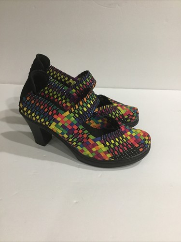 Bernie Mev Multicolor Bonnie Pump/Shoes Block Heels Women's Sz 38-US 7.5