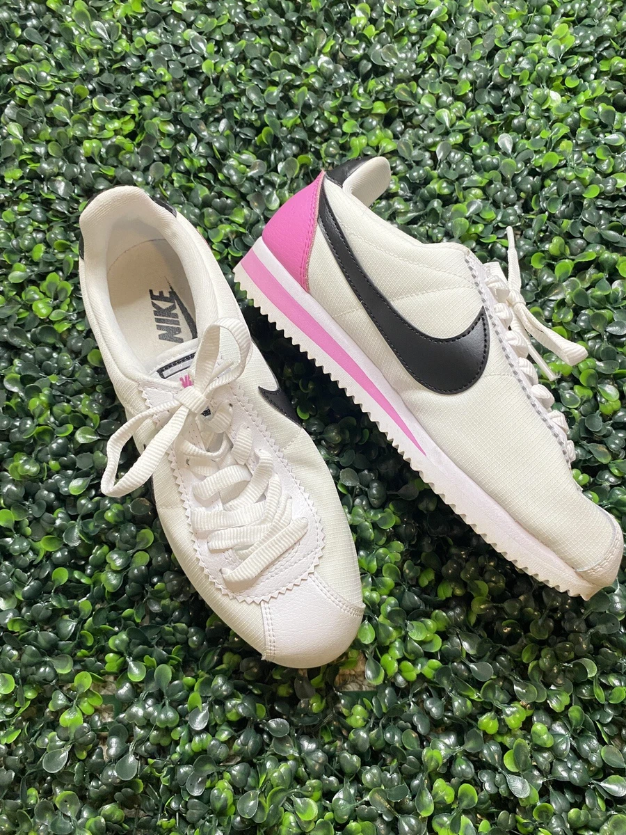 nike cortez pink and white