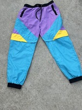90s Retro Style Windbreaker Pants