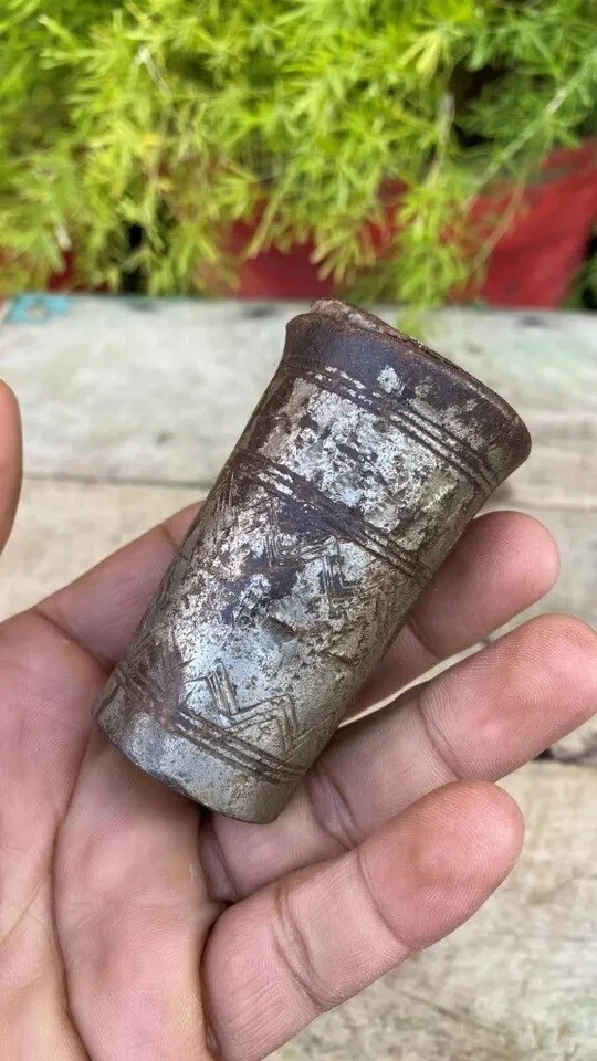 Pieza de museo de mango de lanza fina forjada a mano de hierro antiguo raro del siglo XIX Foto 4 de 4