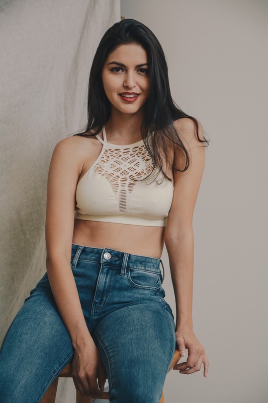 Women's Sexy Cutout High Neck Criss Cross Strappy Layering