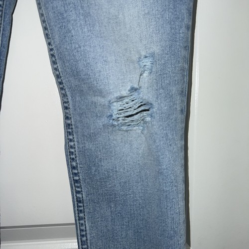 Gap Kids Sky High Skinny Ankle Torn Jeans Size 10 Adjustable Straps Raw Hem - Picture 5 of 9