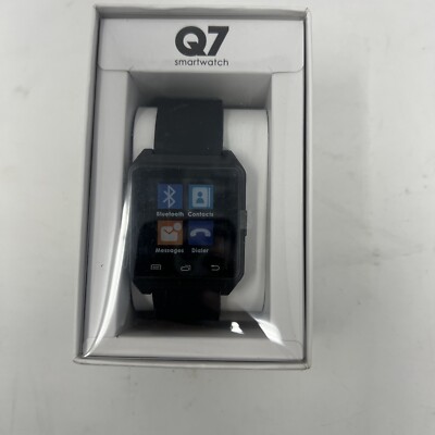 Q7 Black Smart Watch iOS And Android Compatible - NIB