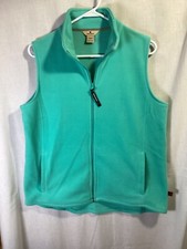 Woolrich Women  s Seafoam Green Large Polyester Fleece Activewear Vest J4