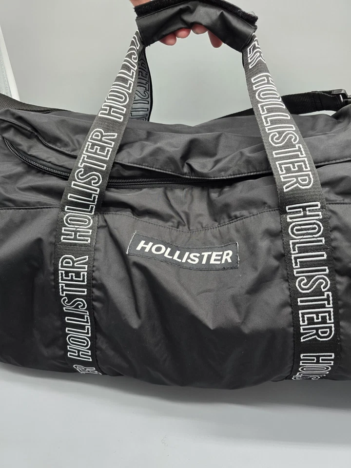 Hollister Gym Duffle Bag Letter Strap Black - Image 2 of 4