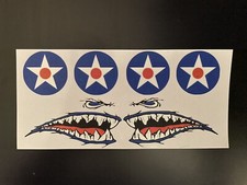 Cox .049 P-40 Warhawk Airplane Blue Sticker Set Reproduction 