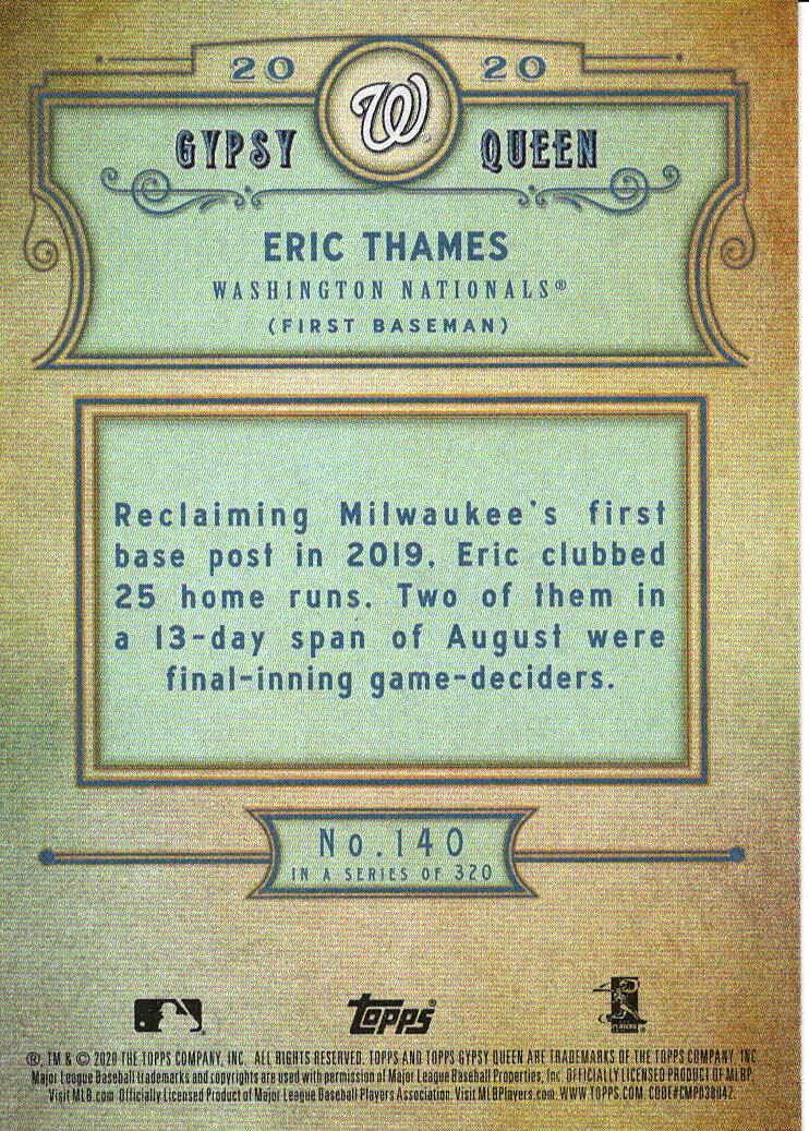 2020 Topps Gypsy Queen Baseball Base Set (YOU PICK) - Picture 78 of 142