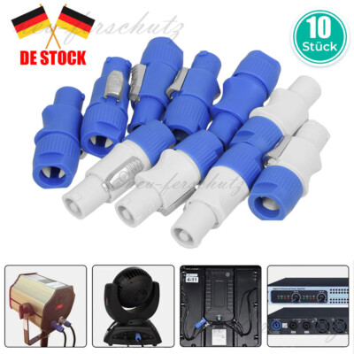 10er Set Neutrik Powercon Typ A Nac3Fca Nac3Mpa-1 Gehäuse Stecker Panel Adapter