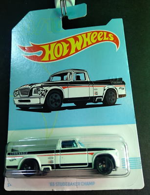 2018 Hot Wheels '63 Studebaker Champ WHITE American Pickups [10/10