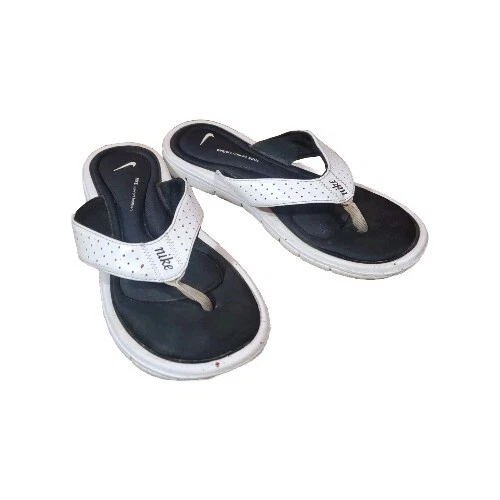 Sandali comodi Nike donna taglia 10 nero bianco infradito ammortizzati infradito