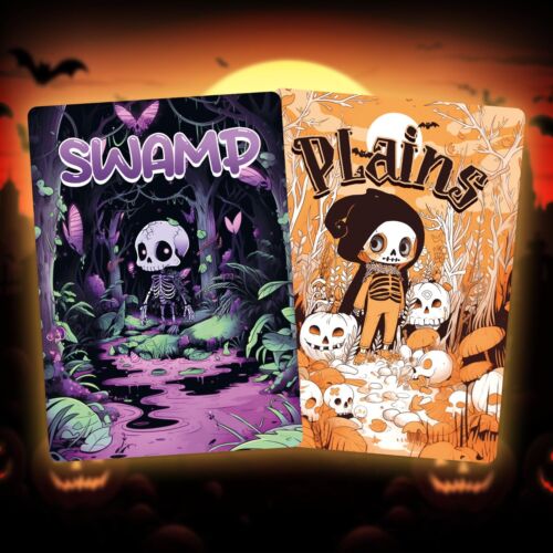 x10 Spooky Basic Lands - High Quality Altered Art Custom Cards - Imagen 4 de 7