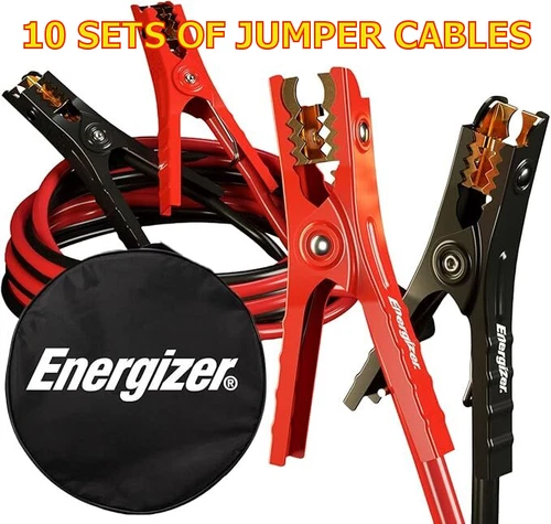 ENB420U-K Energizer 4 Gauge Jumper Cable 20ft with Carry Bag - 10 Pack