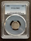 1889 Seated Liberty Dime 10c PCGS FR2 FAIR  POOR Lowball RARE very Worn #70182