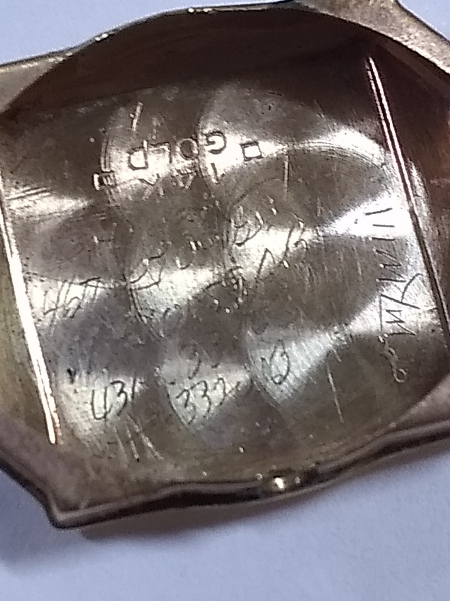 Montre Femme Art Déco Tavannes - Boîtier Platine, Cadran Or 14 Carats Avec Diamants Et Rubis - Mécanique à Remontage