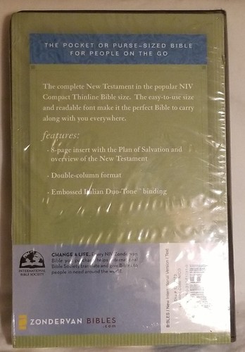 NIV THINLINE NEW TESTAMENT COMPACT (CHARCOAL COVER) von Zondervan NEU - Bild 2 von 4