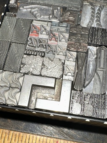 Printing Blocks “ Lead Ornamental Borders Dingbats” Nice Variety Beautiful! C4 - Picture 7 of 22