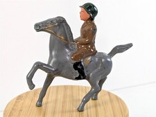 BARCLAY 187 Officer on Horse Pot Helmet Prewar Vintage Lead Toy Figure 3"