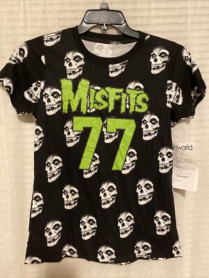 Misfits Proto Sample NWT Hot Topic All Over Print Skull Shirt Size M 2017