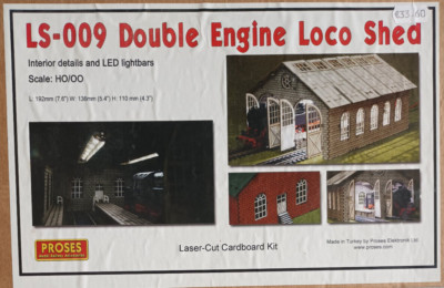 Proses LS-009 H0-00 Lokschuppen Double Engine Loco Shed Laser-Cut Kit in OVP