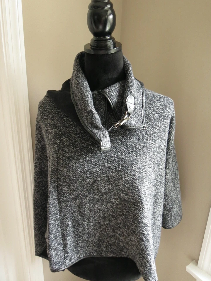 D&Y GRAY,NAVY & BLACK LEATHER LATCHED CAPE-SIZE OSFM - Image 4 of 4