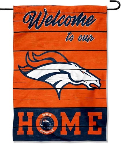 Denver Broncos 12” x 18” Welcome Home Double Sided Decorative Garden Flag - 第 20/24 張圖片