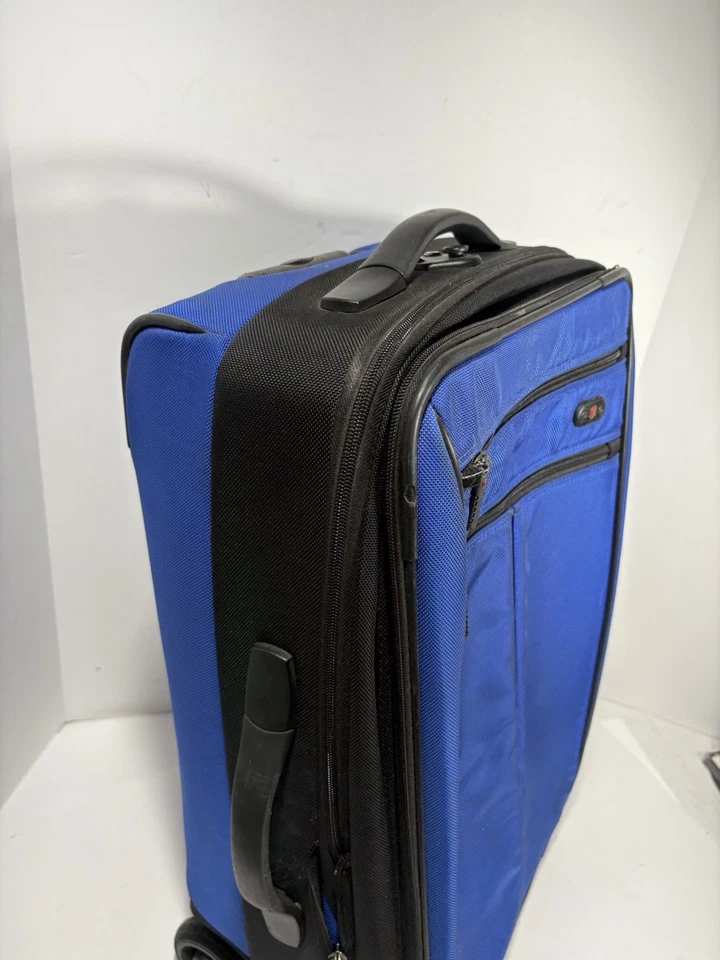 "Maleta de viaje Victorinox Swiss Army azul 23 x 14"" pulgadas vintage" Foto 3 de 4
