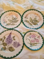 3 x dinner plates one side plate cloverleaf scented garden floral range 