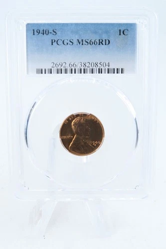 1940-S PCGS MS66RD Lincoln Wheat Cent Business Strike 1C