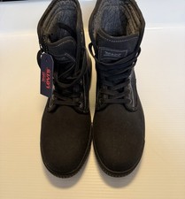 Bota de encaje de mezclilla negra Levi's Strauss & Co para hombre talla 13, 517611-01a cómoda nueva con etiquetas