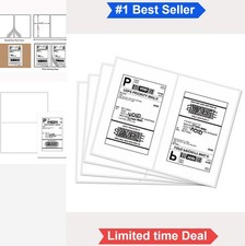 Half Sheet Laser Inkjet Labels 5-1/2x8-1/2 1000 Count Rounded Corner Shipping
