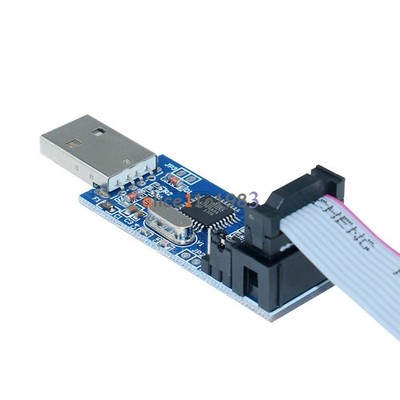 5PCS USBASP USBISP AVR Programmer Adapter 10 Pin Cable USB ATMEGA8 ATMEGA128 *L
