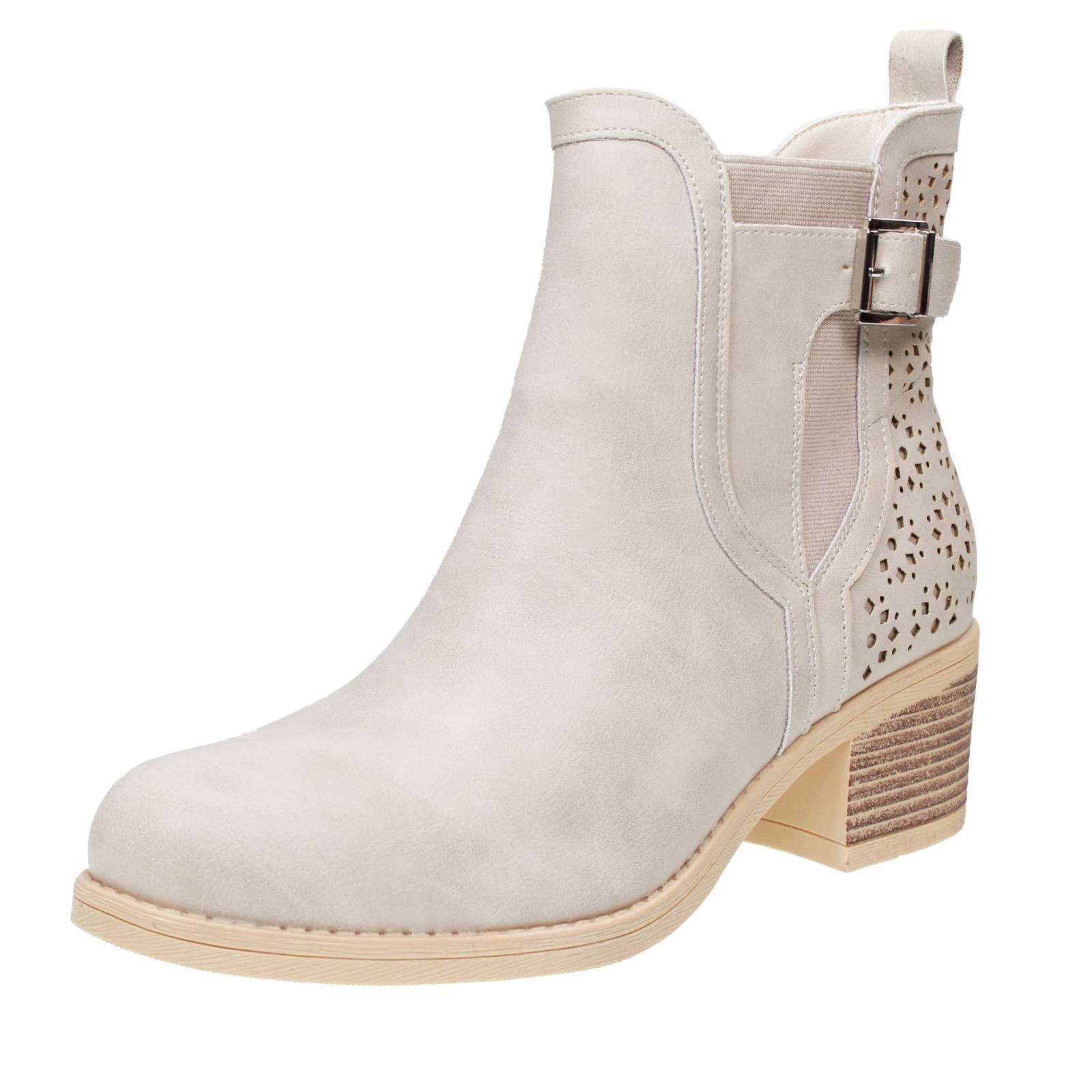 Queen Helena High Heels mit Absatz und Reißverschluss beige - Größe 36 [22,9 cm] Schuhe