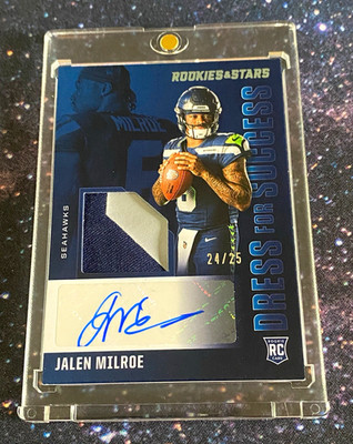 Panini 2025 Rookies & Stars Dress for Success Jalen Milroe RC Auto Patch /25