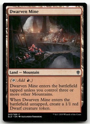 Dwarven Mine #243 (NM) Throne of Eldraine ELD Magic MTG