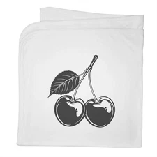 'Two Cherries' Cotton Baby Blanket / Shawl (BY00037797)