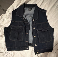 New Look Women s XL Dark Wash Blue Sleeveless...