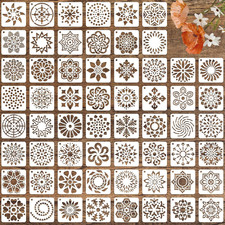 60 PCS Mandala Painting Stencils Reusable Mandala Stencils for Painting on Wood