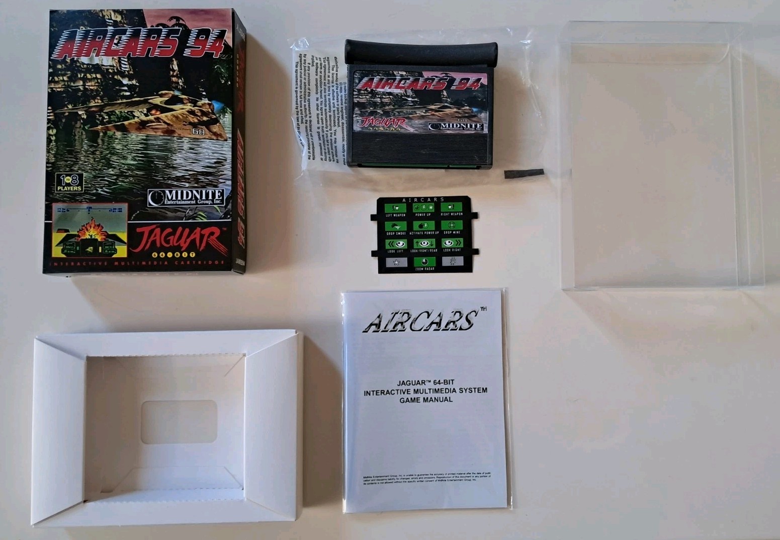 Jeu trés rare Atari Jaguar AirCars 94 / Air Cars 94 Complet TBE + Crystal Box 